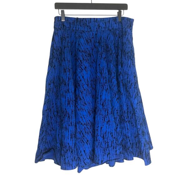 Pinup Couture Skirt 1950 Style Swing Skirt Blue XL - Picture 2 of 5